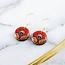 No Man's Land Vintage Art Nouveau Floral Circle Earrings