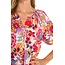 Liverpool Los Angeles Short Sleeve Button Front Shirred Woven Blouse