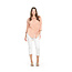 Papillon Cotton Seersucker Top in Coral