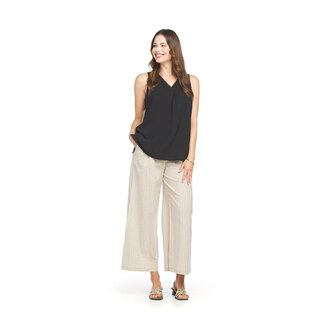 Papillon Mya - Sleeveless V Neck Top in Black