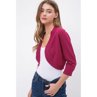 Lily - Bolero Cardigan In Magenta