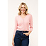 Poppy V-Neck Ribbed Cardigan in Dusty Pink