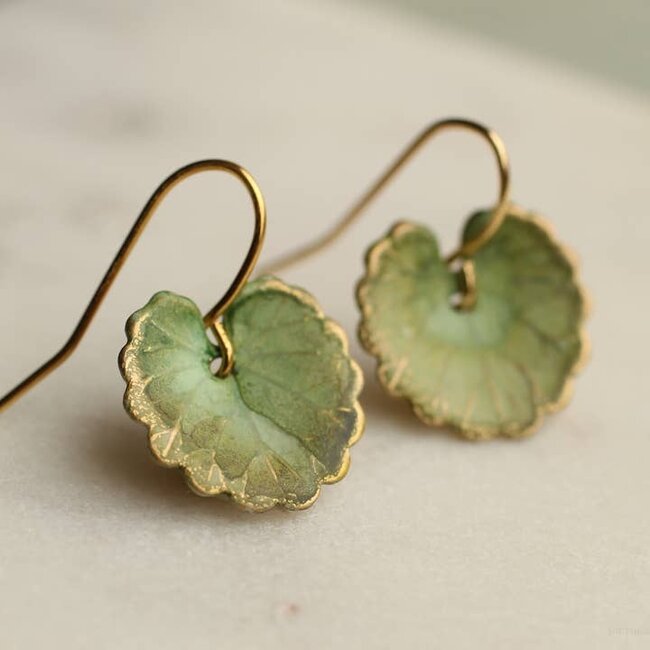 Silk Purse, Sow's Ear Olive Willow Leaf Earrings