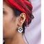 Rosa Pietsch Anna Retro Flower Hoop Earrings: Metallic