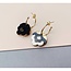 Rosa Pietsch Anna Retro Flower Hoop Earrings: Metallic