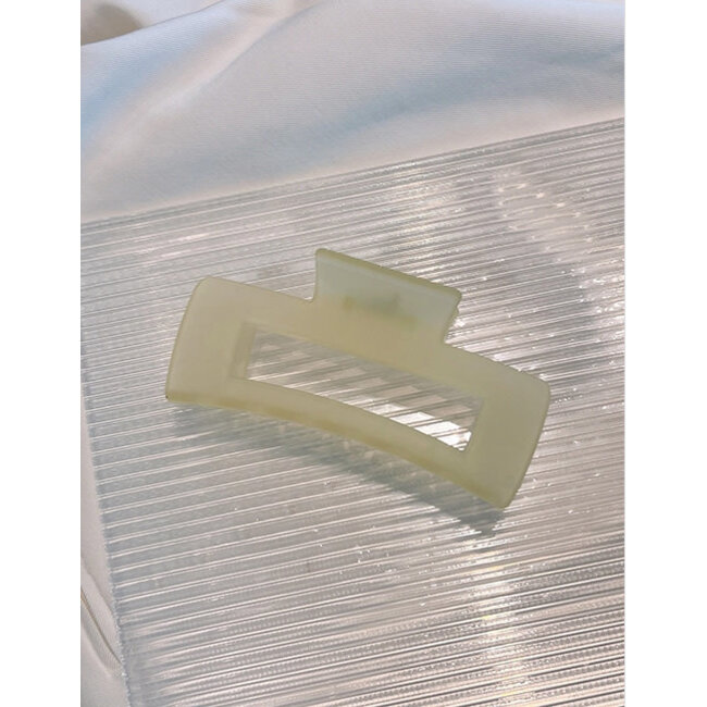 E&S Accessories Frosted Rectangular Hair Claw (more colours)