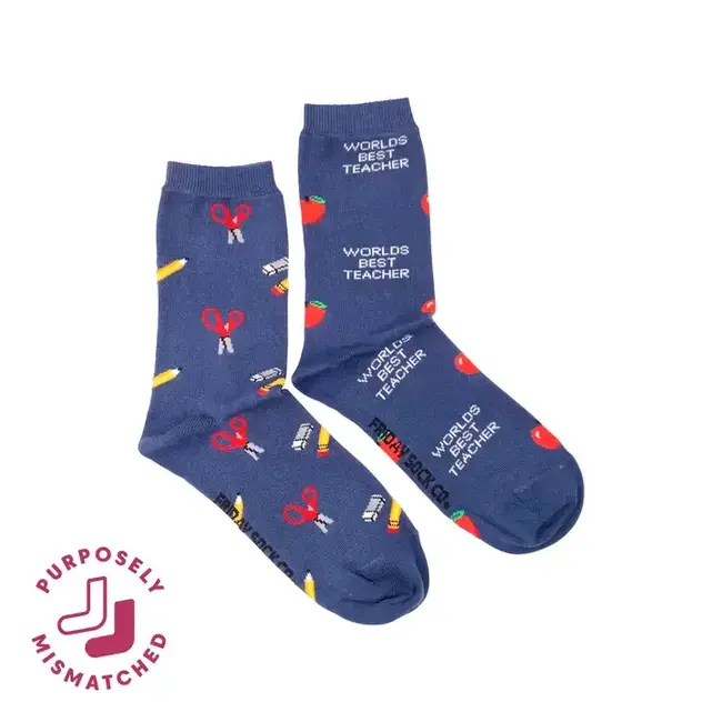 Friday Sock Co. Women's World's Best Teacher Socks