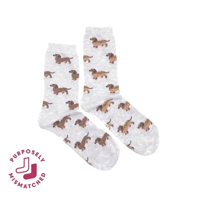 Friday Sock Co. Women's Weiner Dog Hot Dog Socks