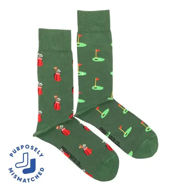 Friday Sock Co. Men’s Golf Clubs & Green Socks