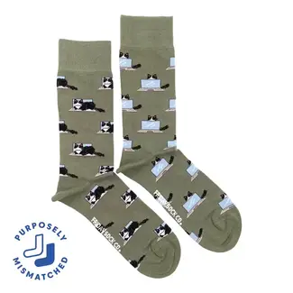 Friday Sock Co. Men's Fluffy Cat Socks