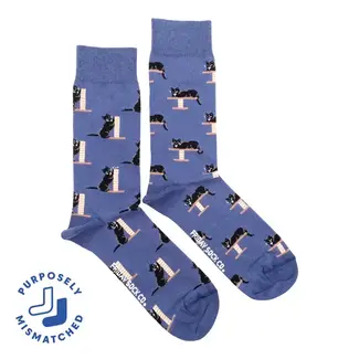Friday Sock Co. Men's Cozy Black Cat Socks