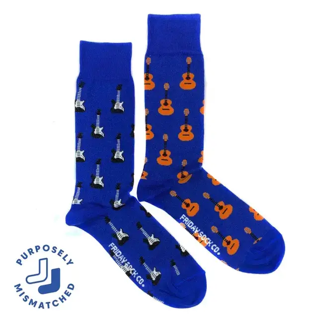 Friday Sock Co. Men's Acoustic Guitar & Electric Guitar Socks