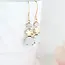 A Pocket of Posies Vintage Glass Earrings - Three Jewel White Opal Glass