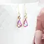 A Pocket of Posies Vintage Glass Teardrop Earrings - Aurora - Rose Pink
