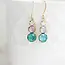 A Pocket of Posies Vintage Glass Earrings - Jewel - Teal and Lavender