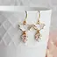 A Pocket of Posies Art Deco Earrings - Half Moon Sparkling Leaf Drop