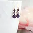 A Pocket of Posies Vintage Glass Earrings -Jewel - Shades of Purple
