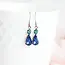 A Pocket of Posies Vintage Glass Teardrop Earrings - Midnight Blue