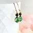 A Pocket of Posies Little Spring Green Earrings - Vintage Glass