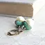 A Pocket of Posies Ivory Pearl Acorn Earrings - Verdigris Patina