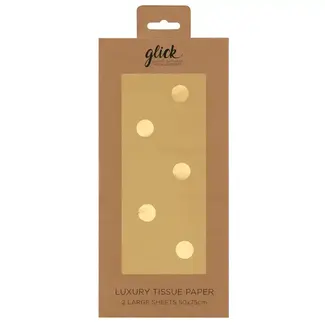 Tissue - (2) Foil Dots Gold