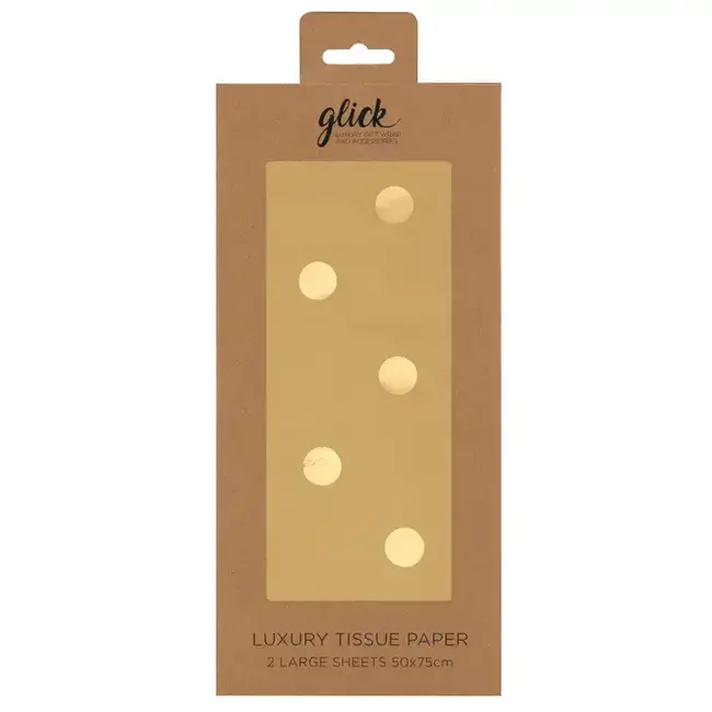 Tissue - (2) Foil Dots Gold