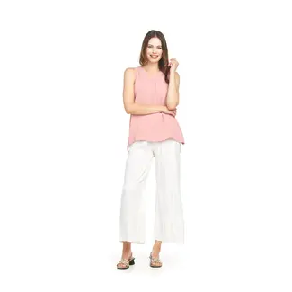 Papillon Mya - Sleeveless V Neck Top in Pink