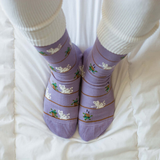 Friday Sock Co. Women's Cat & Plant Socks