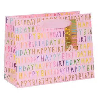 Bag - Medium - Landscape - Ps Happy Birthday Pink