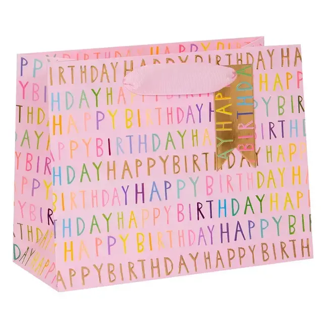 Bag - Medium - Landscape - Ps Happy Birthday Pink