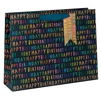 Bag - Large - Landscape - Happy Birthday Navy