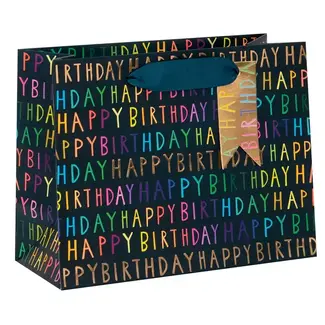 Bag - Medium - Landscape -Ps Happy Birthday Navy