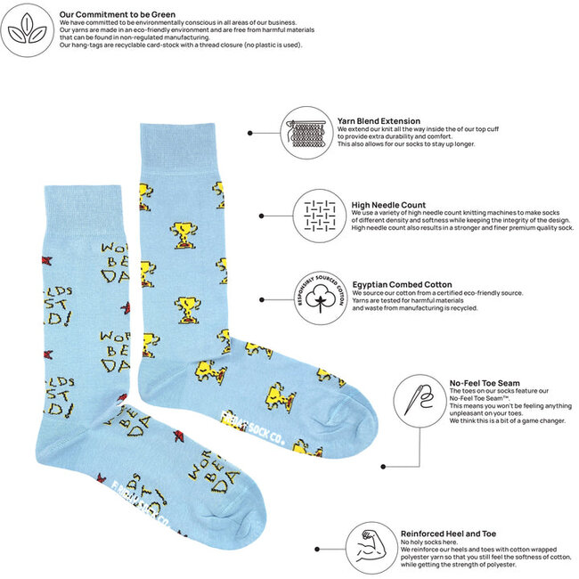 Friday Sock Co. Men's Worlds Best Dad Socks