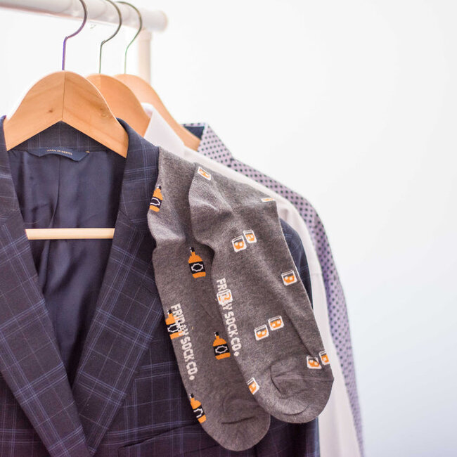 Friday Sock Co. Men's Whiskey & Glass Socks