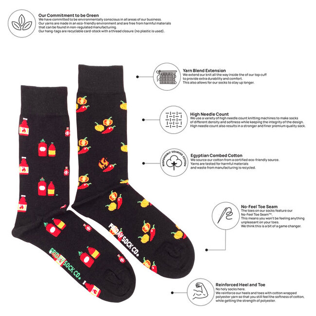 Friday Sock Co. Men's Hot Sauce Socks