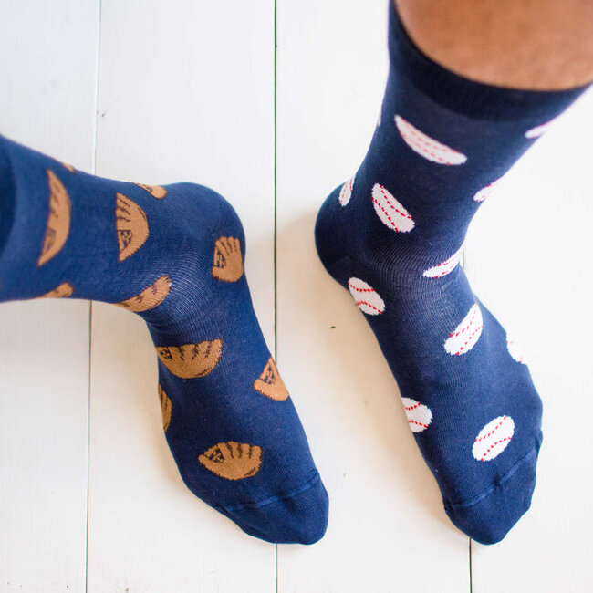 Friday Sock Co. Men's Baseball Glove & Baseball Socks