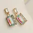Silk Purse, Sow's Ear Rainbow Baguette Earrings