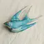 Silk Purse, Sow's Ear Blue Bird Swallow Brooch Pin