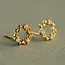 Silk Purse, Sow's Ear Gold Wreath Circle Stud Earrings