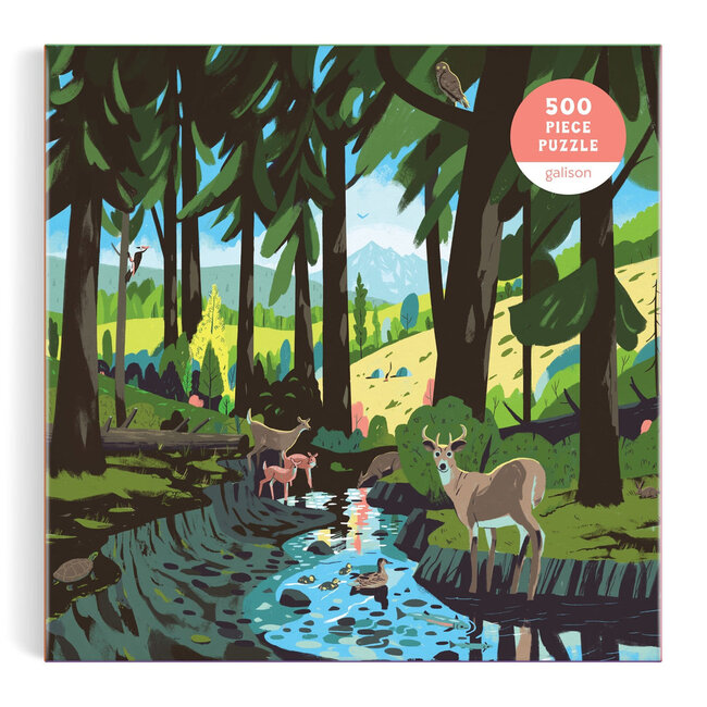 Galison/mudpuppy Woodland Pass 500 Piece Puzzle