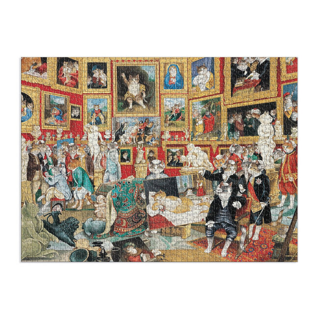 Galison/mudpuppy Tribuna of the Uffizi Meowsterpiece of Western Art 1500 Piece Puzzle