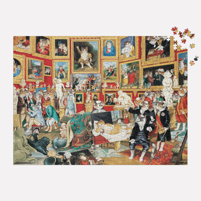 Galison/mudpuppy Tribuna of the Uffizi Meowsterpiece of Western Art 1500 Piece Puzzle