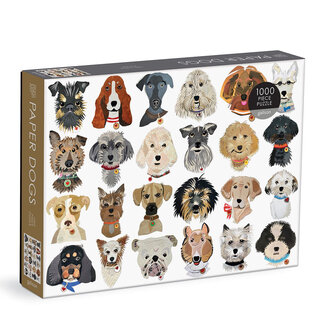 Galison/mudpuppy Paper Dogs 1000 Piece Puzzle
