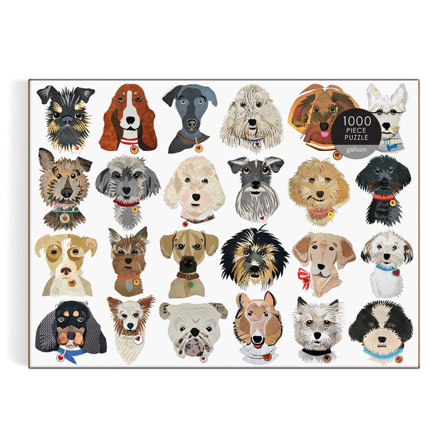 Galison/mudpuppy Paper Dogs 1000 Piece Puzzle