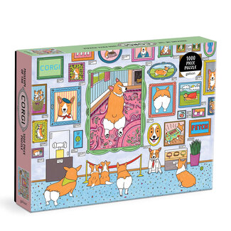 Galison/mudpuppy Puzzle - Museum Of The Corgi 1000 Pieces