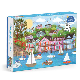 Galison/mudpuppy Joy Laforme Harbor by the Sea 1000 Piece Puzzle