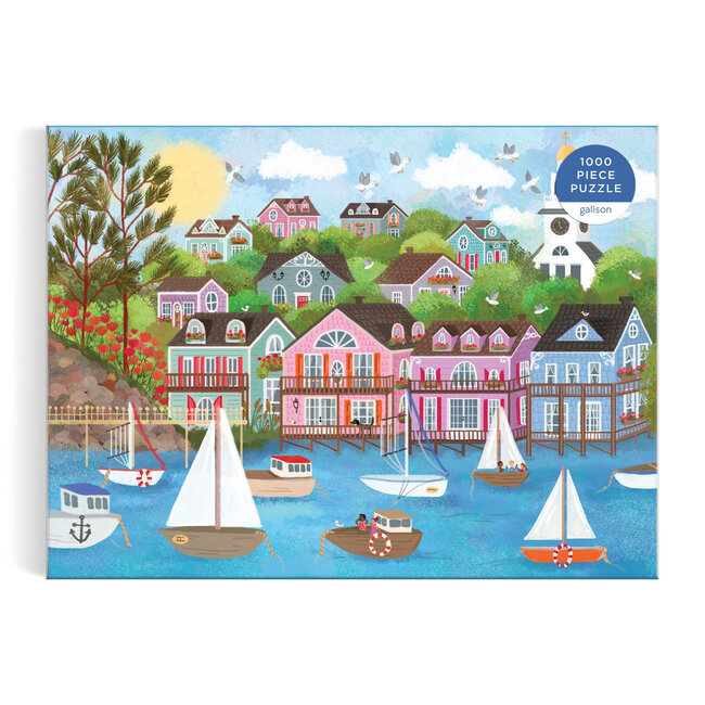 Galison/mudpuppy Joy Laforme Harbor by the Sea 1000 Piece Puzzle