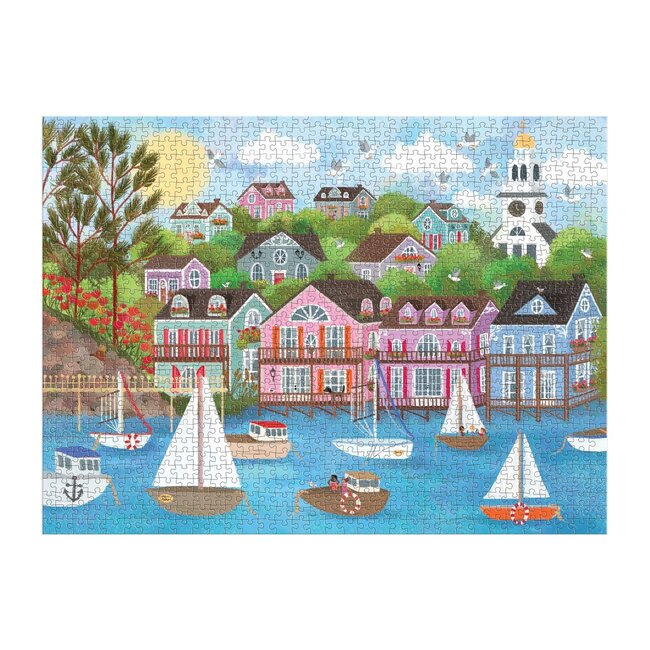 Galison/mudpuppy Joy Laforme Harbor by the Sea 1000 Piece Puzzle