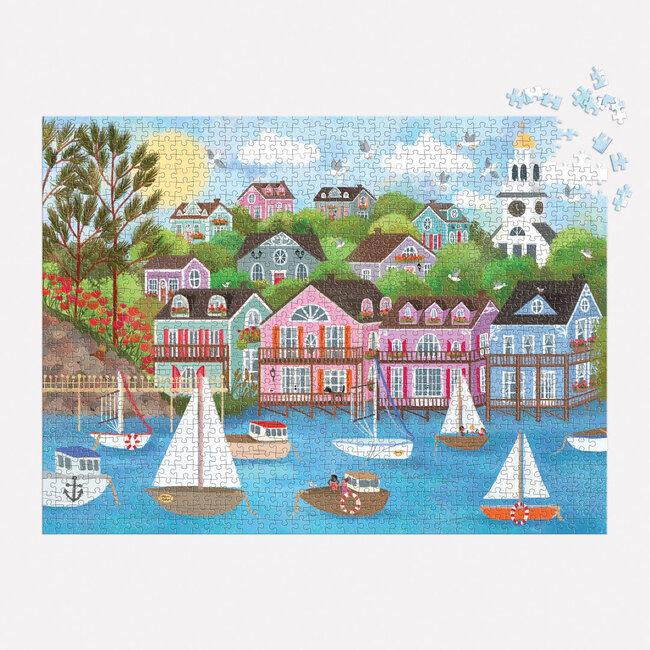 Galison/mudpuppy Joy Laforme Harbor by the Sea 1000 Piece Puzzle