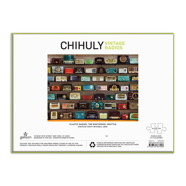 Galison/mudpuppy Chihuly Vintage Radios 1000 Piece Puzzle